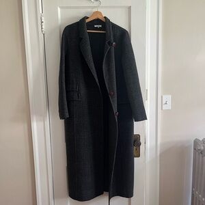 Ganni Driggs Coat in Ebony Melange EUR Size 38 / Medium